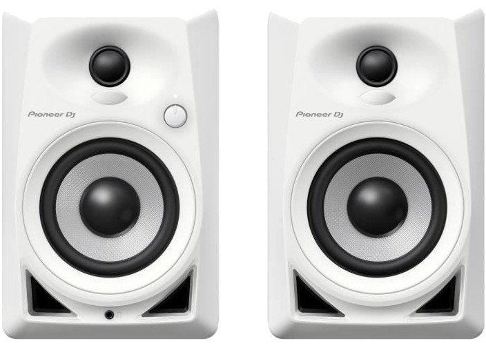 PIONNER DJ DM-40 Blanc - Enceinte de Monitoring active compacte 42 Watts (vendu a la paire)