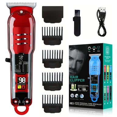 Tondeuse à cheveux professionnelle avec écran LED Red