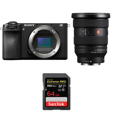 Appareil photo hybride Sony A6700 + FE 16-35mm f/2.8 GM II + 1 SanDisk 64GB Extreme PRO UHS-II + Ebook ''20 astuces pour des images qui claquent''