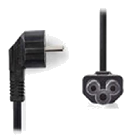 NEDIS Power Cable - Schuko Male Angled - IEC-320-C5 - 2.0 m - Noir