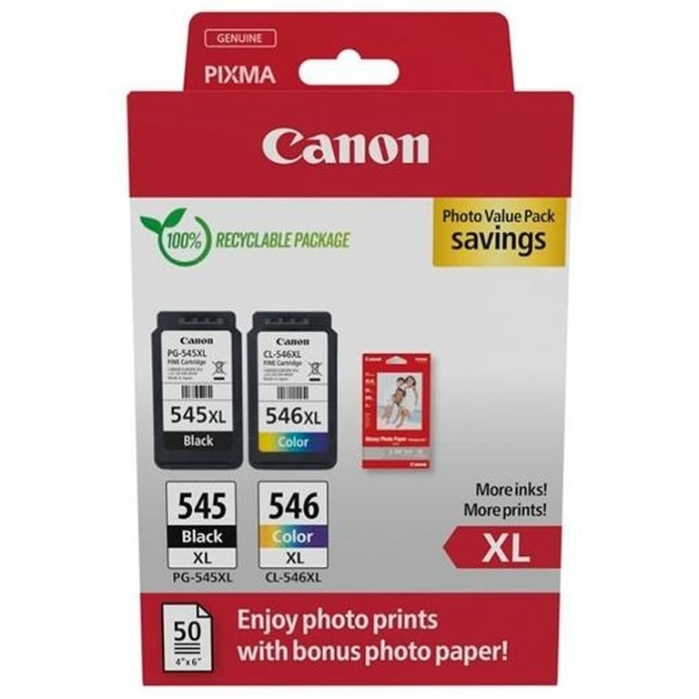 Canon PG 545XLCL 546XL Photo Value Pack - vue 4