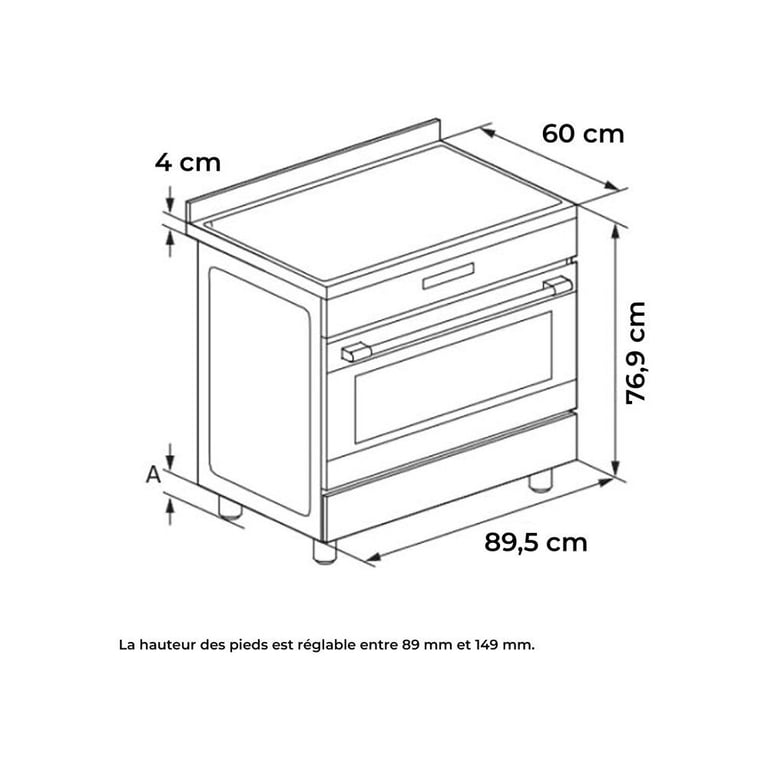 Cuisinière à induction CONTINENTAL EDISON CECPI9060IXD 5 foyers 90 cm - vue 4