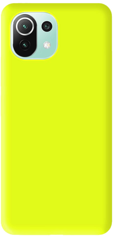Coque silicone unie compatible Mat Jaune Xiaomi Mi 11 Lite