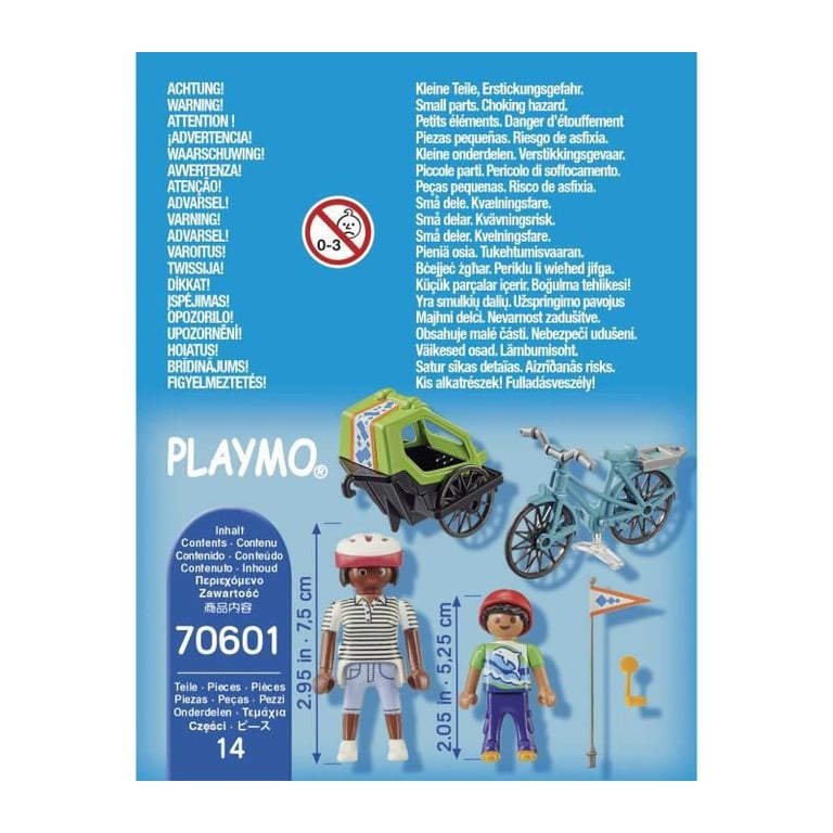 Figurine Cyclistes Maman Et Enfant Playmobil La Boîte Avec Accessoires Inclus - vue 2
