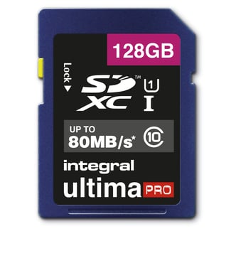 Integral 128GB ULTIMAPRO SDHC/XC 80MB CLASSE 10 UHS-I U1 128GB SD Classe 10
