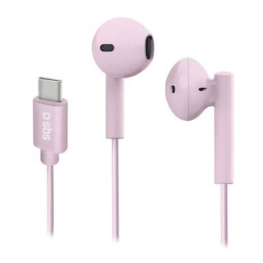 SBS TEEARTYCMIX65P écouteur/casque Sans fil Ecouteurs Appels/Musique USB Type-C Rose