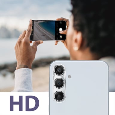 iMak Protector de cámara Samsung A35 5G Cristal templado resistente Transparente