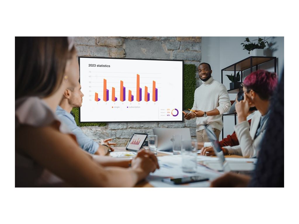 Optoma N3651K 65 N Series écran LCD rétro éclairé par LED affichage dynamiqueconférence 4K UHD 3840 x 2160 Direct LED - vue 4
