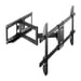 Support mural articulé STELL SHO 5620 TV 32–70 pouces inclinable pivotant 45 kg Noir Mat