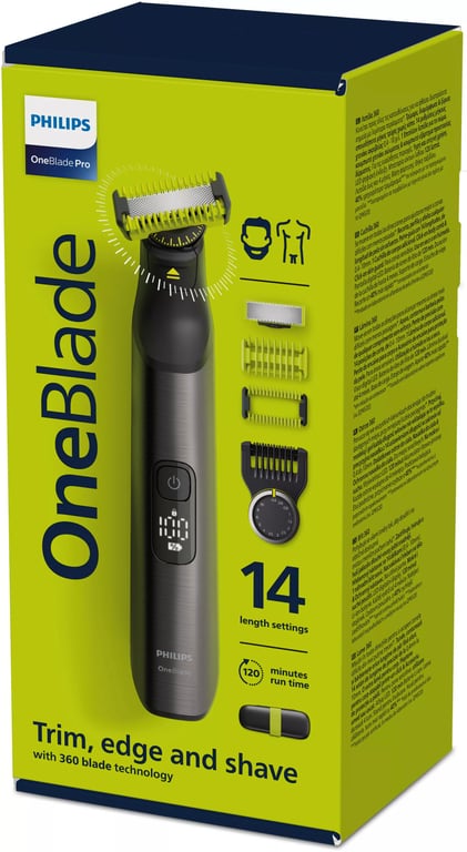 Tondeuse homme Philips QP6651/61 One Blade Pro 360 pour visage et corps - Neuf