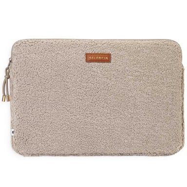 Selencia Teddy Laptop hoes 35,6 cm (14'') Housse Beige