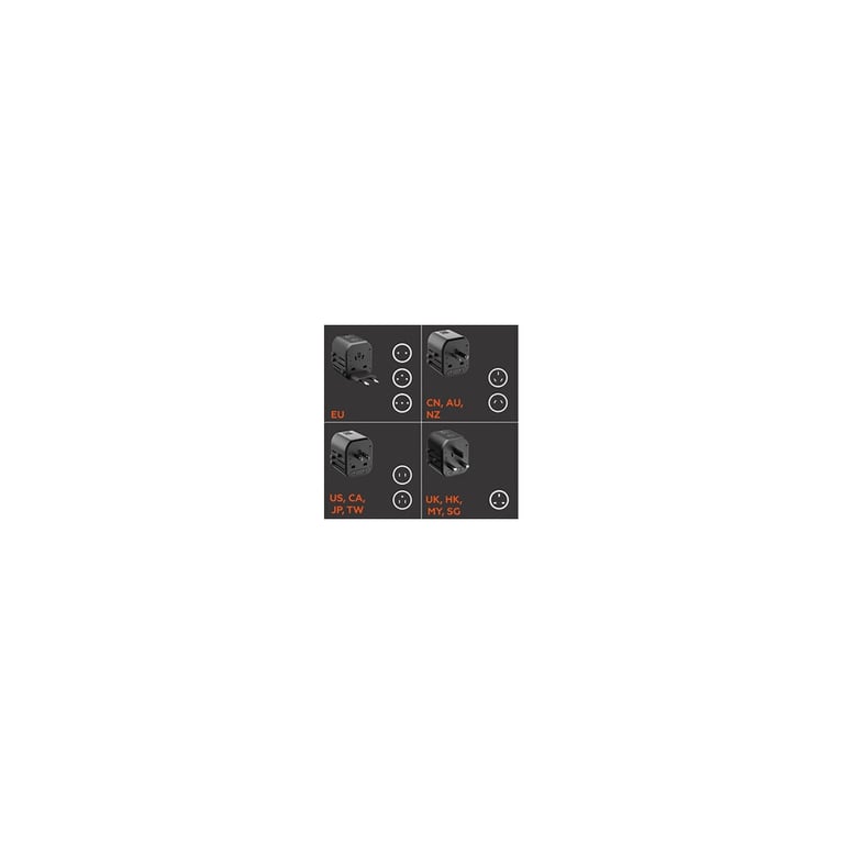 ADAPTATEUR DE VOYAGE UNIVERSEL + 2 USB A + HOUSSE - vue 3
