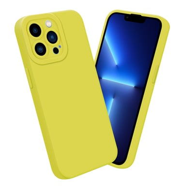 Coque pour Apple iPhone 13 PRO en FLUID JAUNE Housse de protection Étui en silicone TPU flexible