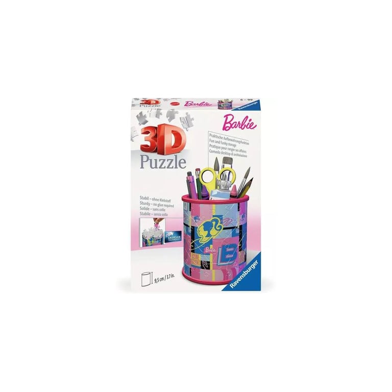 Puzzle 3D Pot à crayons 54 pièces : Barbie Ravensburger France - vue 2