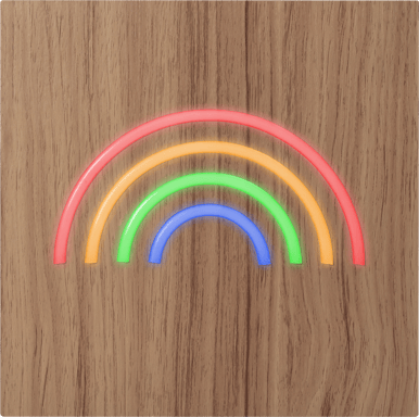 Altavoz Bluetooth con cargador inalámbrico - modelo Neon L Rainbow ColorLight