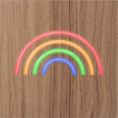 Altoparlante Bluetooth® luminoso Neon L + caricatore a induzione Rainbow ColorLight