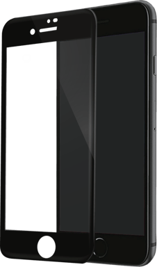 Protector de pantalla de cristal templado de borde a borde para Apple iPhone 7/8, Negro