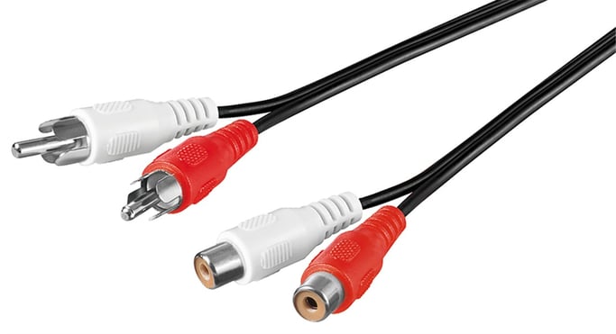 Goobay 50025 cavo audio 1,5 m 2 x RCA Nero
