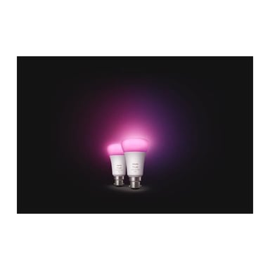 PHILIPS Hue White & Color Ambiance - Lampadina LED connessa 10W - B22 - Compatibile con Bluetooth - Confezione da 2