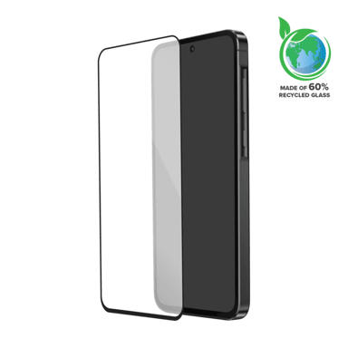 Protector de pantalla de vidrio templado (60% vidrio templado reciclado) para Samsung Galaxy A36, A56 5G y S24 FE, Negro