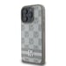 Coque pour iPhone 16 Pro Élégante avec Motifs à Carreaux et à Rayures Beige