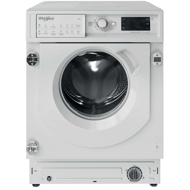 Lave-linge intégrables 7kg 52L WHIRLPOOL INTEGRABLE 1400tr/min 59.5cm D, BIWMWG71483FRN - Neuf