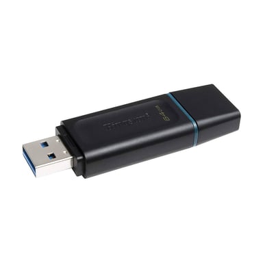 kingston Memoria USB 64GB DT Exodia 3.2 Transferencia Rápida con Tapa Deslizante Negro