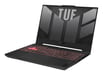 ASUS TUF Gaming A15 TUF507NVR-LP084W laptop AMD Ryzen™ 7 7435HS Ordinateur portable 39,6 cm (15.6'') Full HD 16 Go DDR5-SDRAM 512 Go SSD NVIDIA GeForce RTX 4060 Wi-Fi 6 (802.11ax) Windows 11 Home Noir, Gris