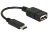 DeLOCK 65579 cable USB USB 2.0 0,15 m USB C USB A Negro