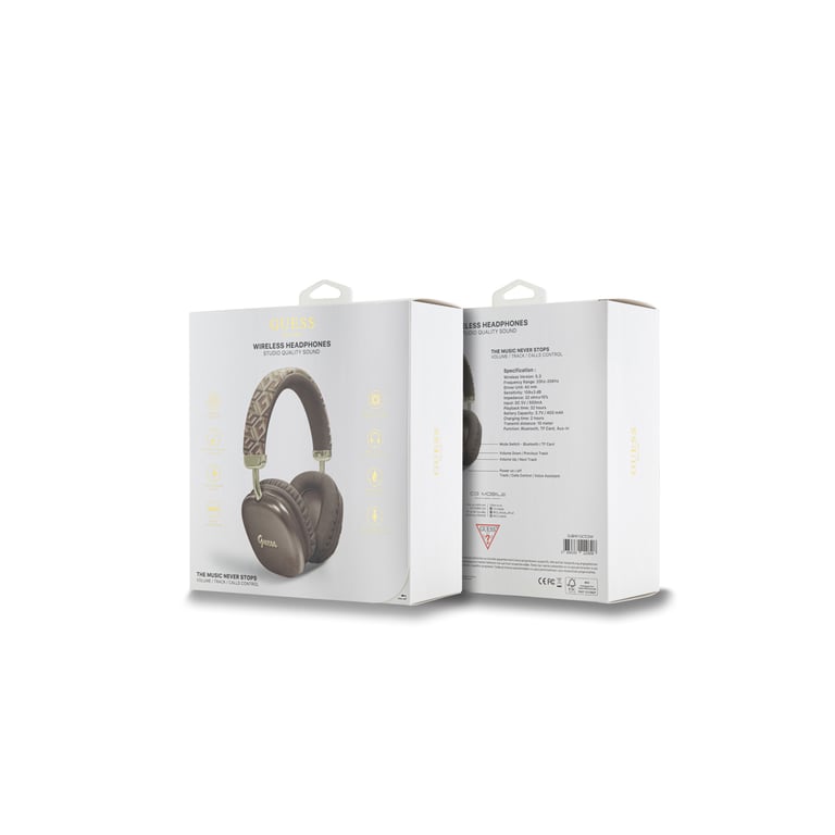 Casque Audio Bluetooth 5.3 Gcube Compatible Siri Certifié IPX4 Marron - Neuf