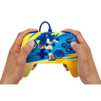 Controller cablato PowerA Sonic Boost per Nintendo Switch, giallo, blu