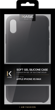 Custodia morbida in silicone gel per Apple iPhone XS Max, nero satinato