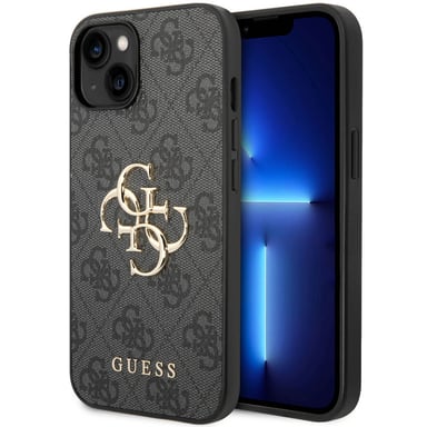 Custodia per iPhone 14 con monogramma e logo 4G in metallo
