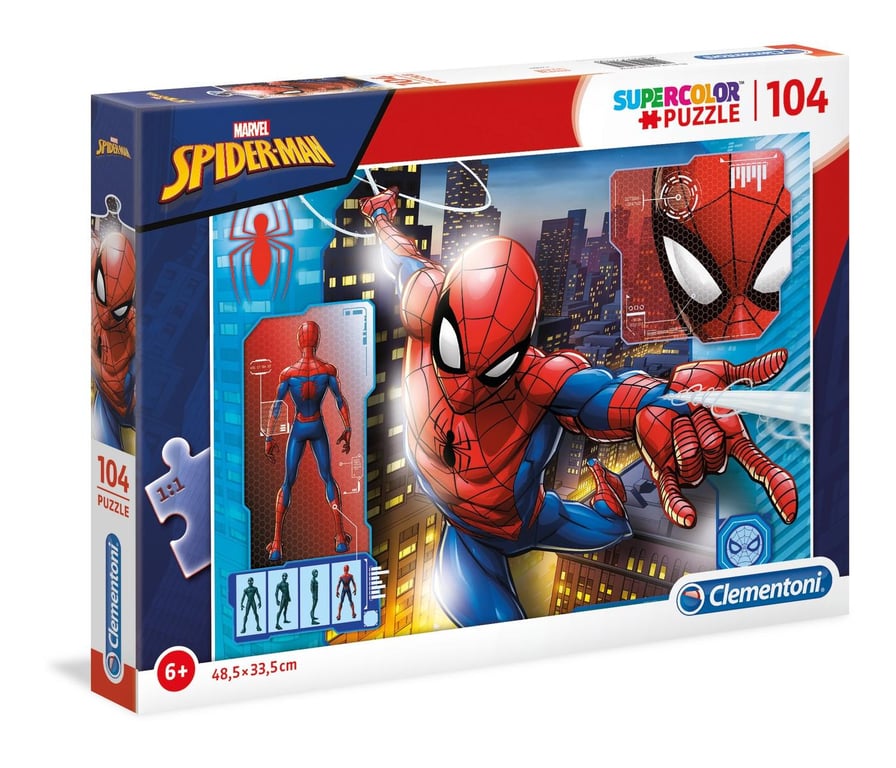Clementoni Spider Man Jeu de puzzle 104 pièce Dessins animés Neuf