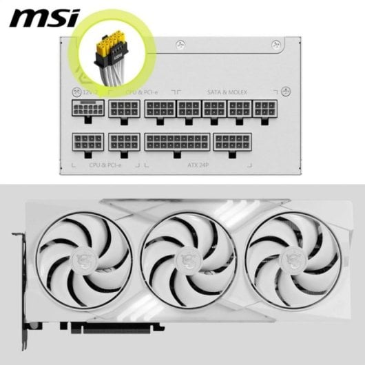 PC- Netzteil MSI MAG A1000GL PCIE5 White (306-7ZP9B51-CE0) - Neuf