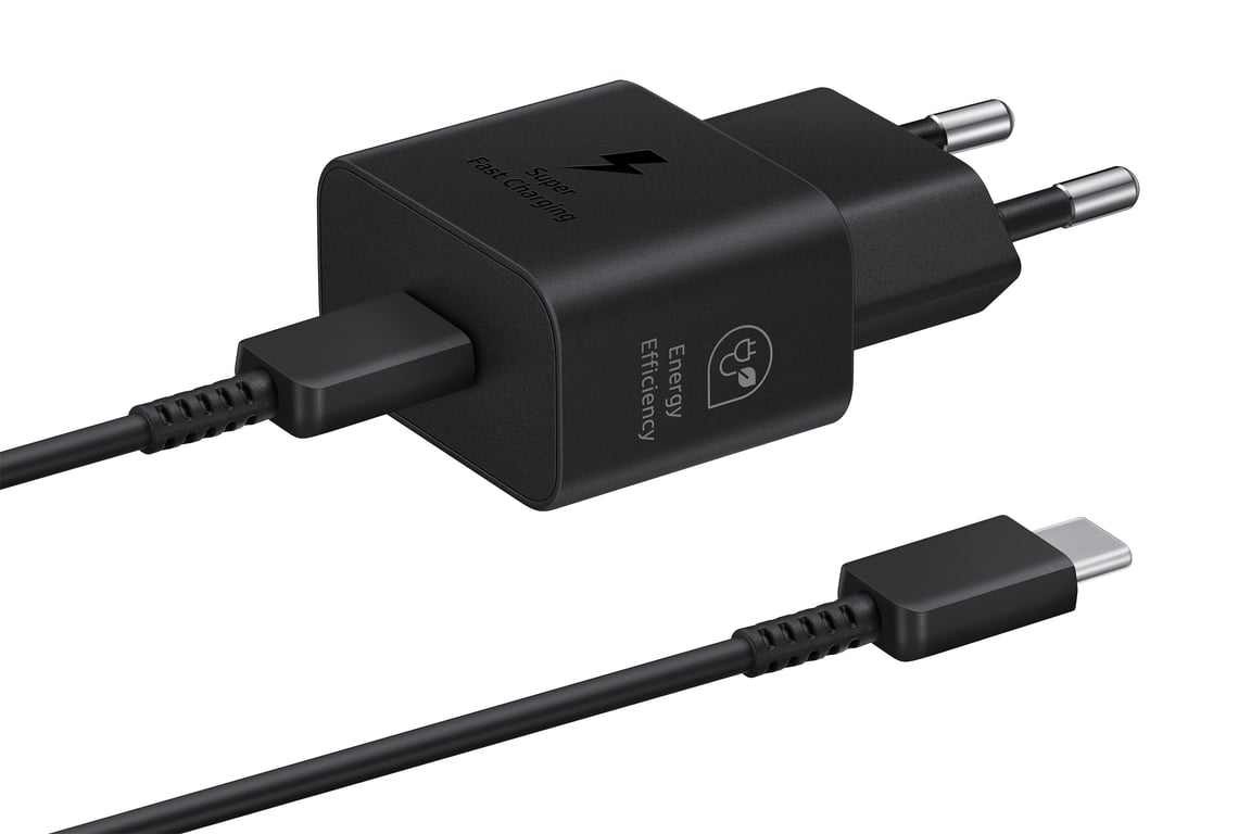 Samsung Chargeur pour téléphone mobile Chargeur secteur 25W Avec cable USBC Noir - vue 4