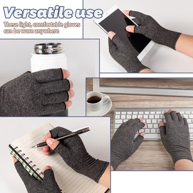 Gants de compression Gris Grey M