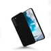 EVETANE Coque Samsung Galaxy S22 Noire Silicone liquide + 2 Vitres en Verre trempé Protection écran Antichocs
