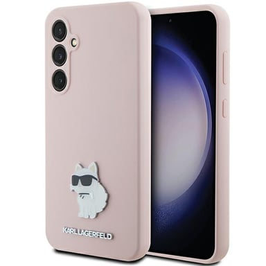 Funda Karl Lagerfeld de silicona con pin metálico para Galaxy S23 FE, rosa