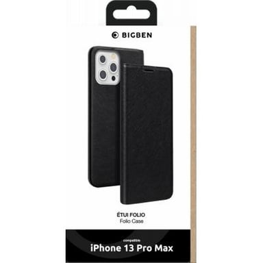 Folio iPhone 13 Pro Max Stand Fonction Stand Noir - Circuit court européen Bigben