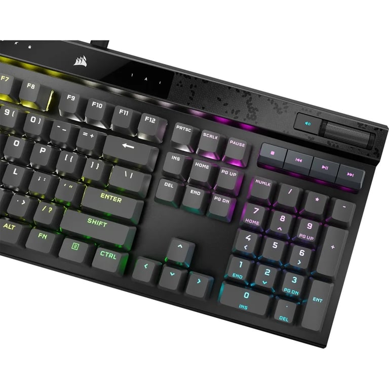 CORSAIR K70 MAX RGB Teclado para juegos magnético-mecánico con teclas PBT negras
