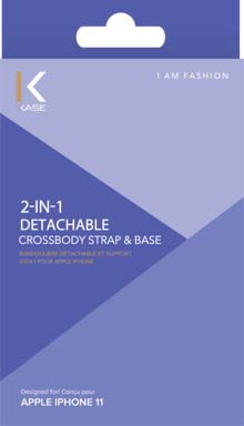 Tracolla staccabile e supporto 2 in 1 per Apple iPhone 11, Lilla Violet