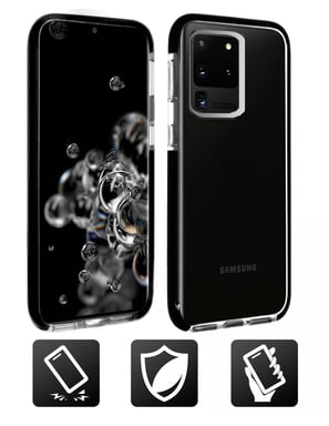 Altadif ALTCS11PSTRG coque de protection pour téléphones portables 17,5 cm (6.9'') Housse Noir, Transparent Samsung Galaxy S20 Ultra