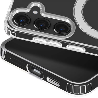 Custodia Crystal per Galaxy S25 Plus compatibile con MagSafe con bordi rialzati