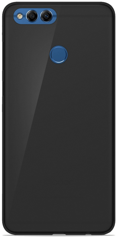 Coque silicone unie compatible Givré Noir Huawei Honor 7X