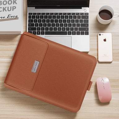 Sacoche Support pour MACBOOK 13'' Simili Cuir Housse Multifonction Pochette Ordinateur Portable 13 Pouces