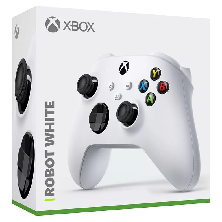 Microsoft Xbox Wireless Controller Manette de jeu sans fil Bluetooth noir pour PC, Microsoft Xbox One, Microsoft Xbox One S - Blanc - Neuf