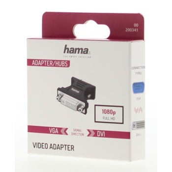 Hama 00200341 Cavo VGA (D-Sub) DVI-I con cambio di genere nero