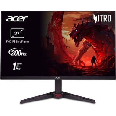 Monitor Gaming Acer Nitro VG240YX 23,8'' Full HD IPS 200Hz FreeSync con Altoparlanti e Supporto VESA 100x100