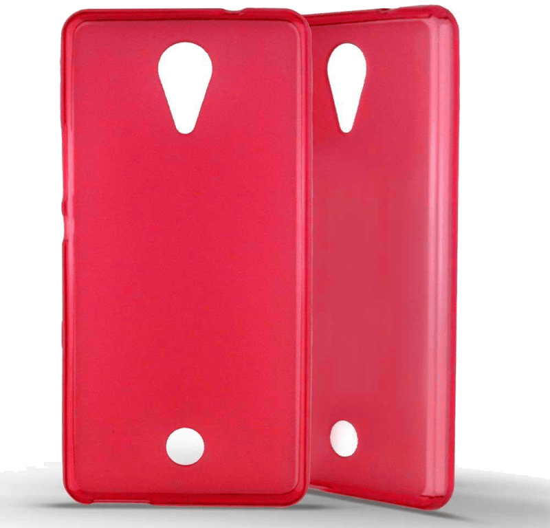 Coque silicone unie compatible Givré Rouge Wiko Tommy